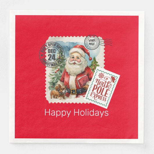 Doe niet open tot kerstpapieren servetten (Voorkant)