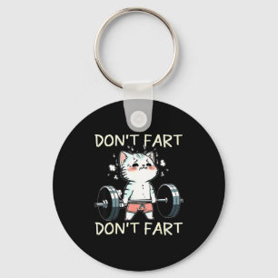 Doe Niet Poep Gym Kat Gewicht Sleutelhanger