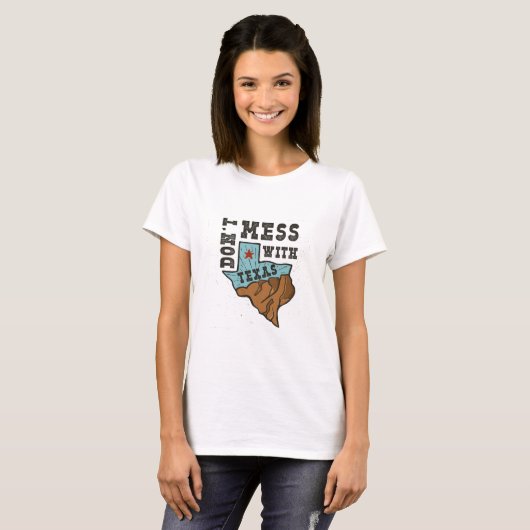 Doe niet veel met Texas T-shirt (Voorkant volledig)