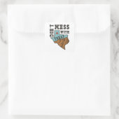 Doe niet veel met Texas Vierkante Sticker (Tas)