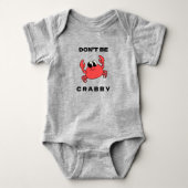 Doe niet zo gek | Grappige Red Crab Baby Bodysuit (Voorkant)