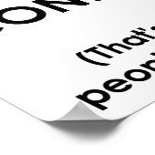 Doe niet zo'n grappig Poster. Poster (Hoek)