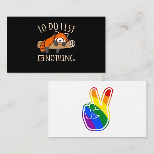 Doe niets van Red Pandas Cute Pet Animal Panda Lov Informatiekaartje (Voorkant / Achterkant)