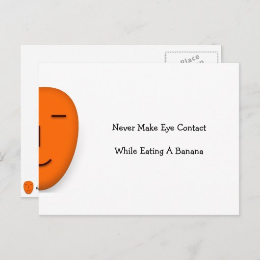 Doe nooit een glimlach, grappig Briefkaart. Briefkaart (Voorkant / Achterkant)