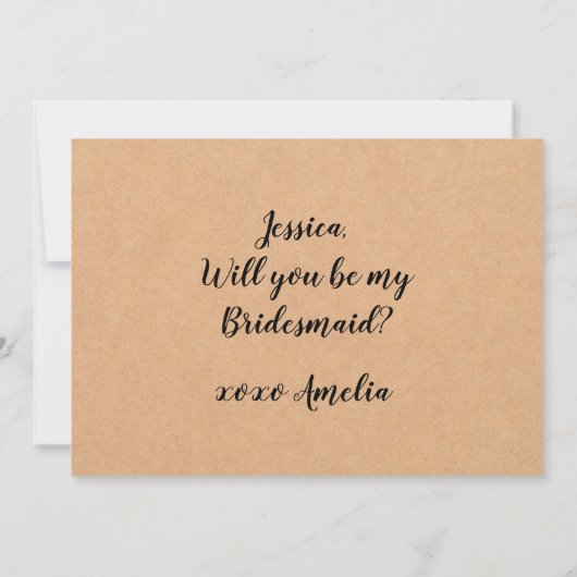 Doe nu alsof je verrast bent door het bruidsvoorst kaart (Achterkant)