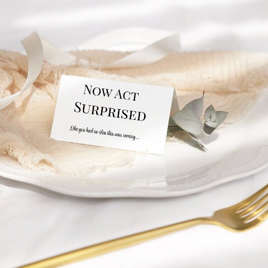 Doe nu alsof je verrast bentFunny maid maid-voorst Kaart