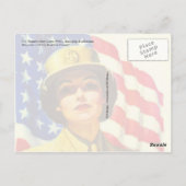 Doe nu mee aan de WAC! OorlogsPoster Briefkaart (Achterkant)