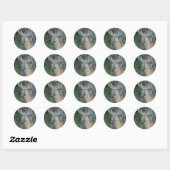 Doe Ogen Mooi Herten Whitetail Scrapbooking Ronde Sticker (Vel)