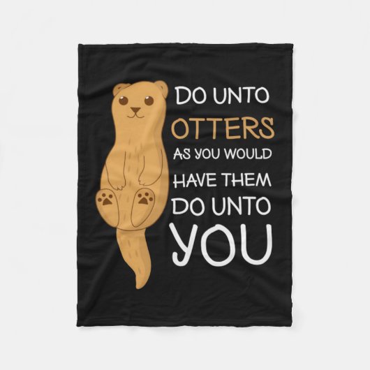 Doe Onto Otters Grappige Zeeotter Fleece Deken (Voorkant)