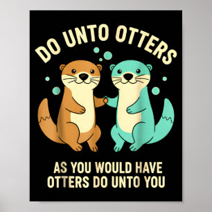 Doe Onto Otters Speelse Otter Stunt Meisjes Kinder Poster