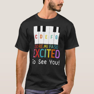 Doe re mi fa zo enthousiast om je piano muziekthee t-shirt