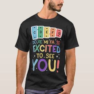 Doe re mi fa zo opgewonden om je muziekdocent te z t-shirt