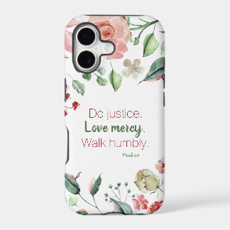 Doe recht Bloem Micah 6:8 Case-Mate iPhone Hoesje