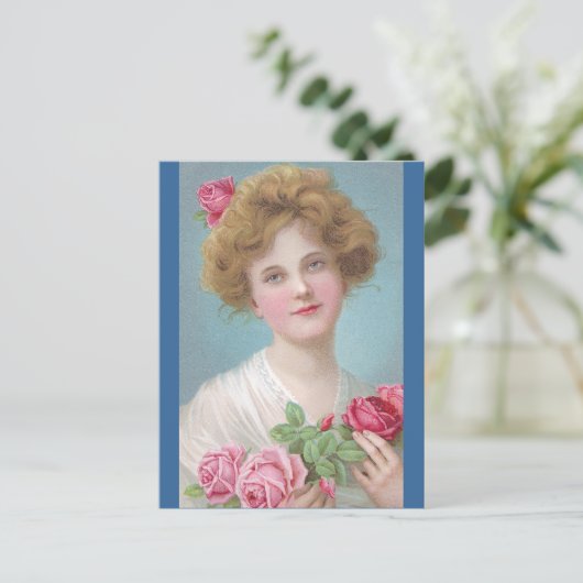 Doe Rozen op je borst Briefkaart (Staand voorkant)