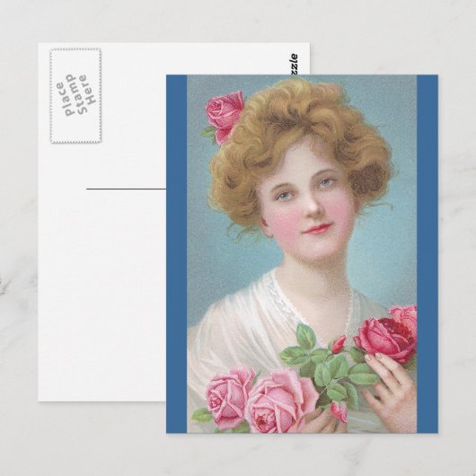 Doe Rozen op je borst Briefkaart (Voorkant / Achterkant)