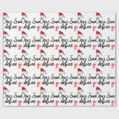 DOE SANTA, VIND GOED. NAUGHTY LIST. CADEAUPAPIER (Vlak)