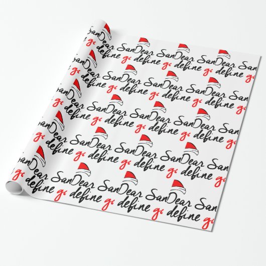 DOE SANTA, VIND GOED. NAUGHTY LIST. CADEAUPAPIER (Uitgerold)