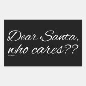 DOE SANTA, WIE DOET? RECHTHOEKIGE STICKER (Voorkant)
