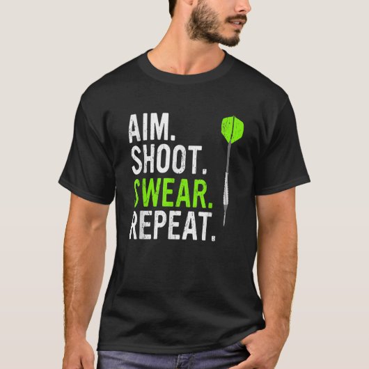 Doe Scherend Dartsspellen T-shirt (Voorkant)