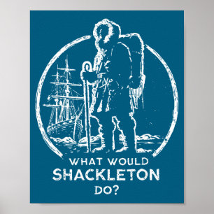 Doe Shackleton Leiderschapsenergie Managers Retro Poster