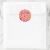 Doe stomme dingen wanneer je jong bent ronde sticker (Tas)