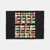 Doe Team Bruid Crew Retro Groovy Fleece Deken (Voorkant (Horizontaal))