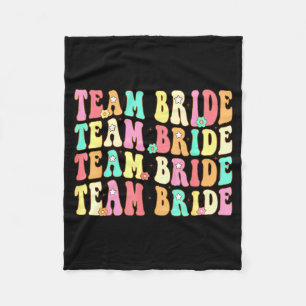 Doe Team Bruid Crew Retro Groovy Fleece Deken