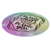 Doe tot anderen het glazen snijbord snijplank (Hoek)