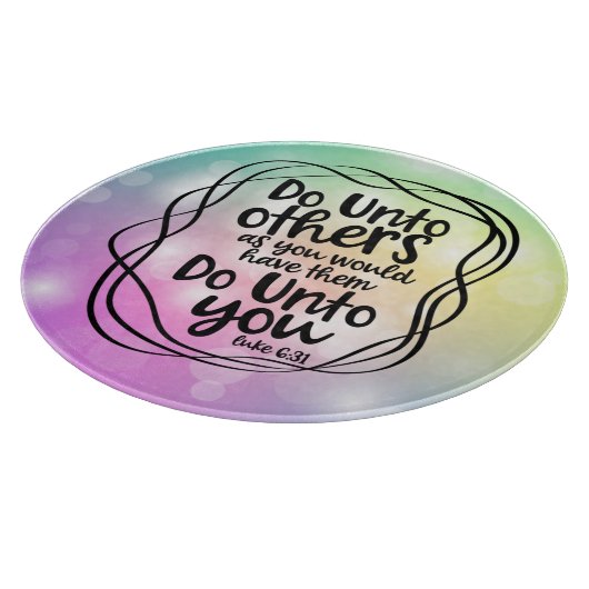 Doe tot anderen het glazen snijbord snijplank (Hoek)