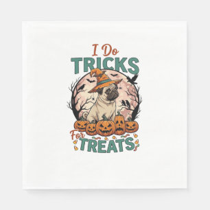 Doe Trucs behandelt Halloween Pug Heksenhoed Pompo Servet