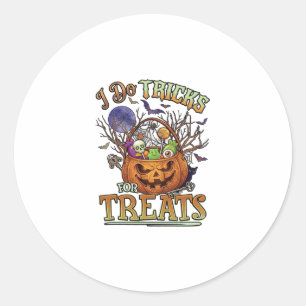 Doe Trucs Snoepjes Halloween Pompoen Mand Snoep S Ronde Sticker