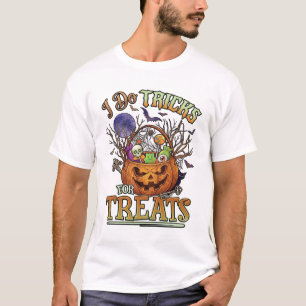 Doe Trucs Snoepjes Halloween Pompoen Mand Snoep S T-shirt