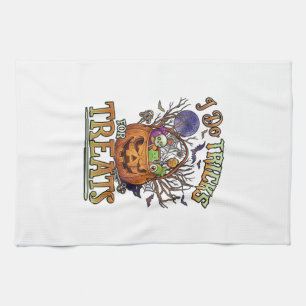 Doe Trucs Snoepjes Halloween Pompoen Mand Snoepgoe Theedoek