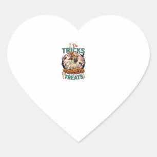 Doe Trucs Snoepjes Halloween Pug Heksenhoed Pompoe Hart Sticker