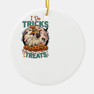 Doe Trucs Snoepjes Halloween Pug Heksenhoed Pompoe Keramisch Ornament