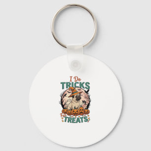 Doe Trucs Snoepjes Halloween Pug Heksenhoed Pompoe Sleutelhanger