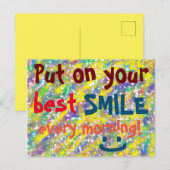 Doe uw beste kleine, kleurrijke prijsopgave goed briefkaart (Voorkant / Achterkant)