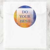 DOE UW BESTE RONDE STICKER (Tas)