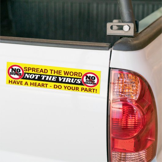 Doe uw deel: COVID 19 (geel) Bumpersticker (Op Truck)