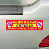 Doe UW deel: COVID 19 (rood) Bumpersticker (Op auto)