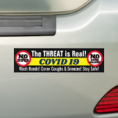 Doe uw deel: COVID 19 (zwart) Bumpersticker (Op auto)