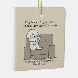 Doe uw deel keramisch ornament