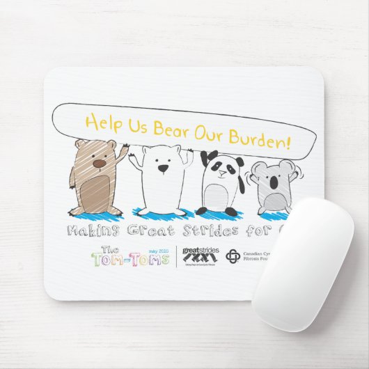Doe uw deel om een kuur te vinden! muismat (Met muis)