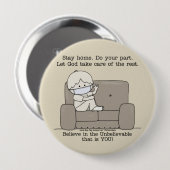 Doe uw deel ronde button 4,0 cm (Voorkant /achterkant)