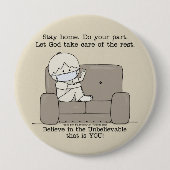 Doe uw deel ronde button 4,0 cm (Voorkant)