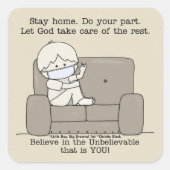 Doe uw deel vierkante sticker (Voorkant)