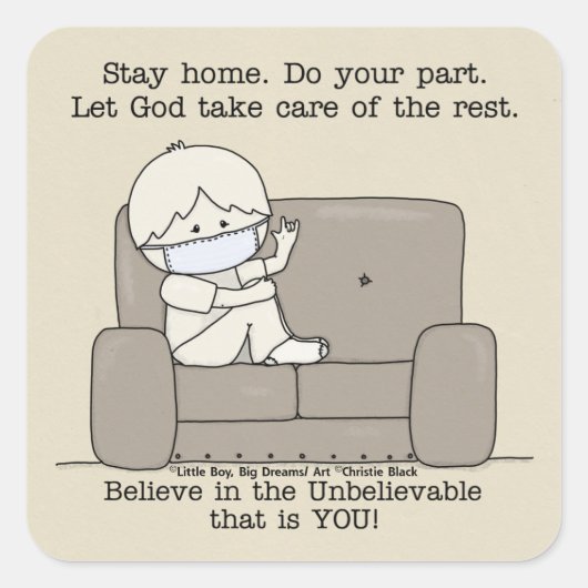 Doe uw deel vierkante sticker (Voorkant)