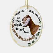 DOE UW EARS MET LAGE GOAT CHRISTMAS ORNAMENT (Rechts)