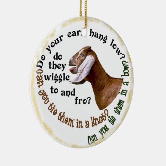 DOE UW EARS MET LAGE GOAT CHRISTMAS ORNAMENT (Rechts)