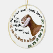 DOE UW EARS MET LAGE GOAT CHRISTMAS ORNAMENT (Links)